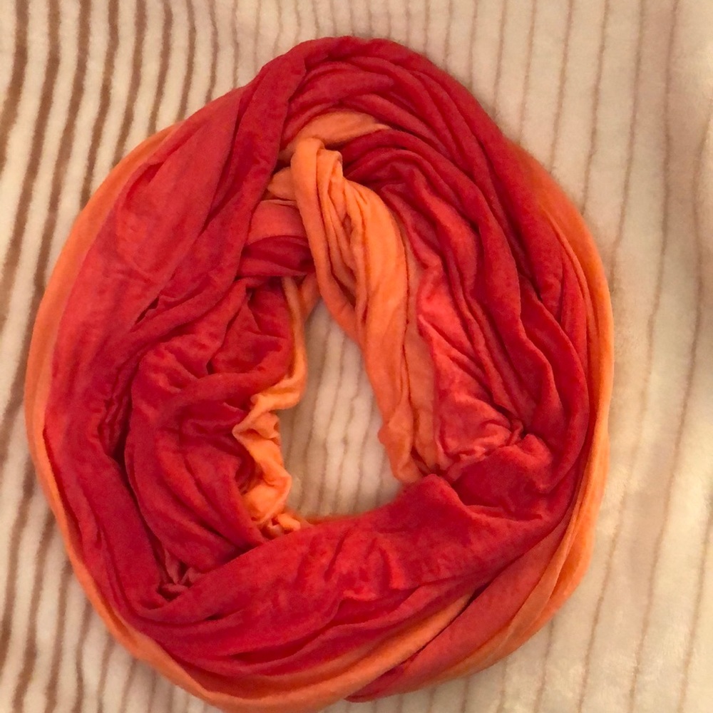 Pink and orange ombré Calvin Klein infinity scarf